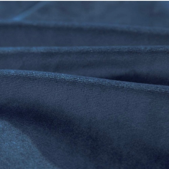 Luxe Home | Navy Velvet Pom Pom Trim Pillow Covers - Picture 6 of 8